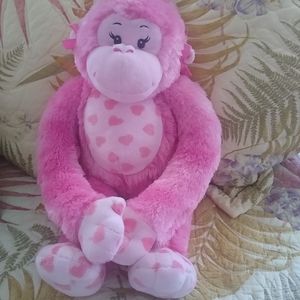 Build a bear Valentine's Plush Monkey with Hearts